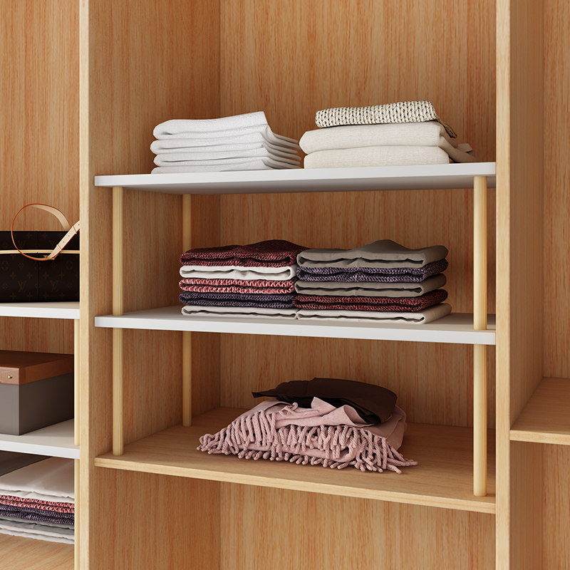 速发衣柜分层隔板置物架厨板收纳分隔分房柜子层层架橱柜内鞋柜里