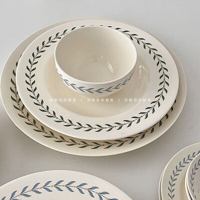 速发值瓷盘子高颜陶家用意面盘碟子盘餐盘西餐早草帽盘早餐盘