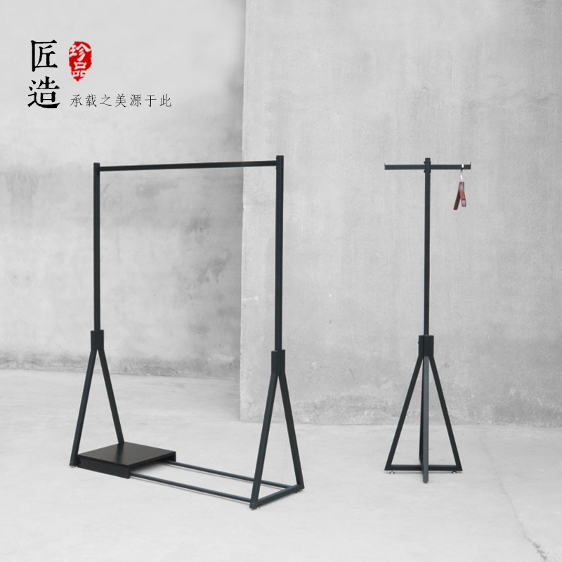 速发高档服装店展示式男装货架简约侧挂中岛落地架衣挂架装衣服架