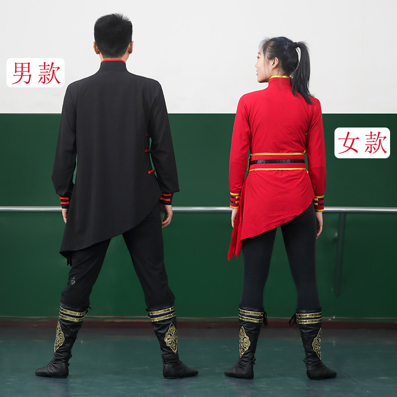 速发新款演表考服饰练功服装蒙古舞蹈演出服新式民族蒙族舞艺族男