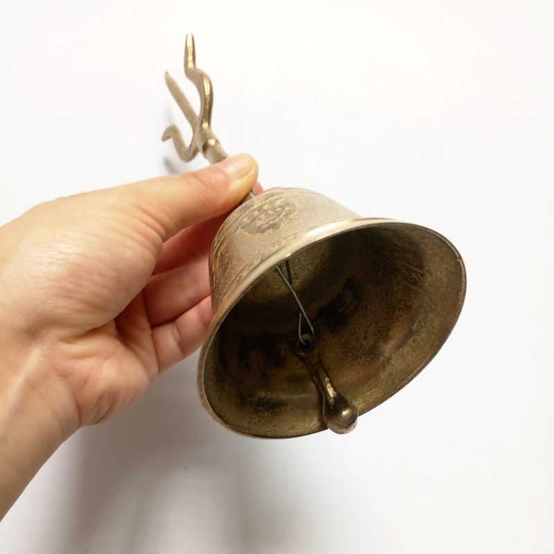 速发道家用品道士法器道士铃铜铃法铃三清铃三叉铃三叉铜钟铃铛圣