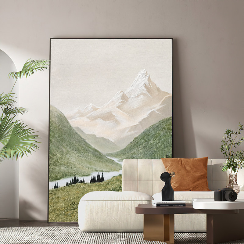 速发HESD.T手绘油画《心有馥郁》客厅抽象挂画背景墙山水装饰画壁
