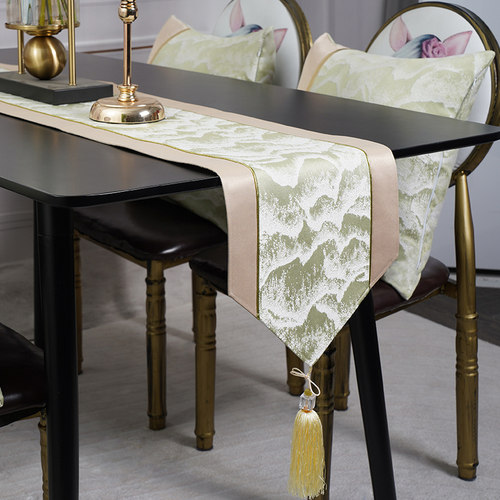 速发桌旗轻奢高端旗约式茶套桌旗高级感餐桌简布几装