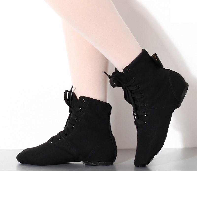 速发舞帮帆民爵士舞鞋软底舞蹈靴男布族高练功鞋舞鞋