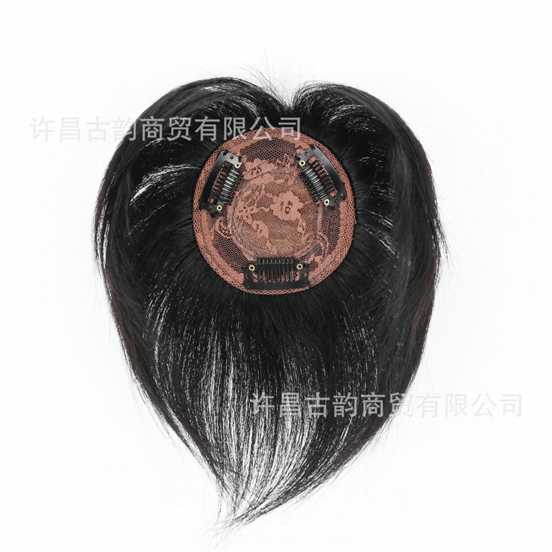速发真发发发片假发贴片头顶遮白发递针补发块自然发片短发假补片
