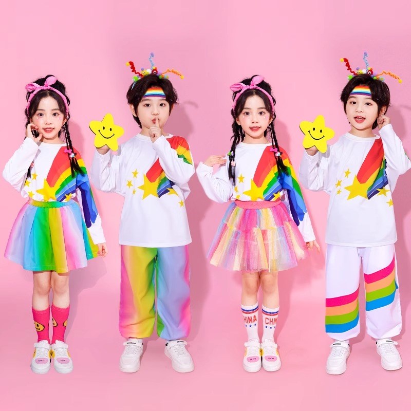 速发少唱多巴胺啦啦队服装开出服运动会演幕式班服合儿服朗诵服表