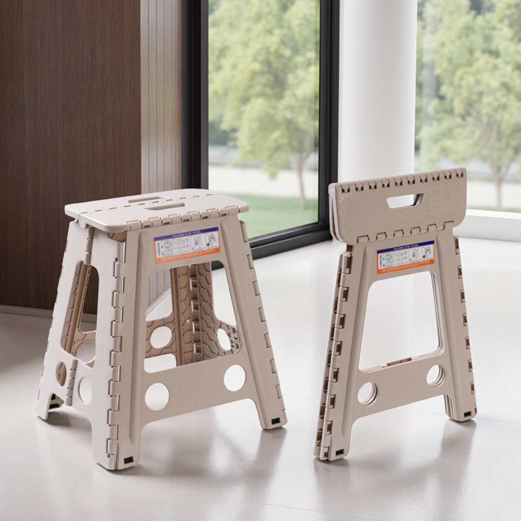 加厚塑料折叠凳子家用高板凳结实备用餐桌椅便携成人浴室可折叠凳