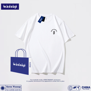 99元 男夏季 6件 重磅潮流短袖 潮牌白色印花体恤情侣打底衫 美式