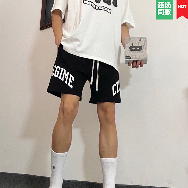 夏季美式潮牌嘻哈运动短裤男健身房跑步训练速干大码透气5分短裤
