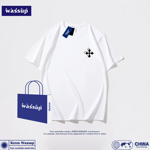 99元 男夏季 6件 重磅潮流短袖 潮牌白色印花体恤情侣打底衫 美式