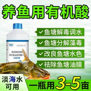鱼塘解毒调水专用有机酸果酸水体安先锋养鱼池解藻毒降ph值除油膜