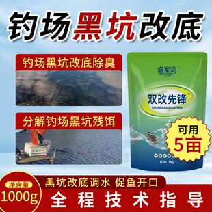 黑坑改底专用双改先锋钓鱼塘钓场强效改底王调水净化水质增氧除臭