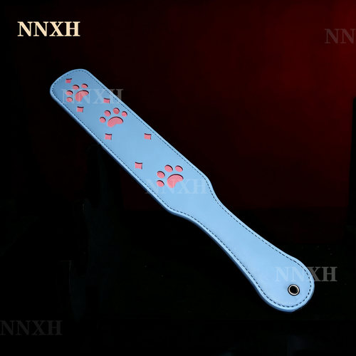 NNXH可爱皮革猫爪樱花粉蓝色鞭子皮拍马鞭手持道具cosplay二次元