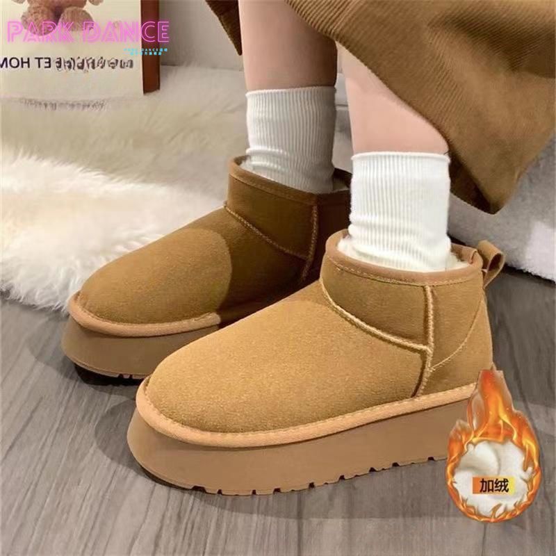 厚底雪地靴冬棉鞋保暖加厚女士新款2025短筒短靴防滑百搭休闲靴子