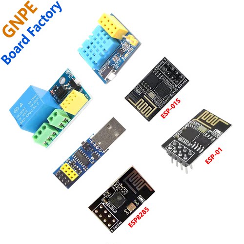 ESP8266串口WIFI ESP-01 ESP-01S 烧录下载器 继电器 DTH11温湿度