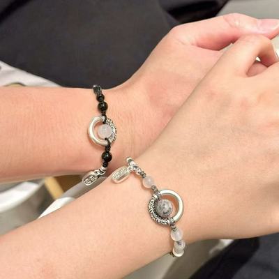 祥云平安扣手链银色黑神话兄弟