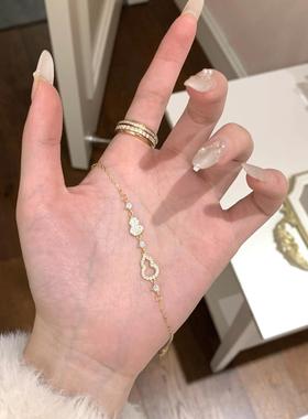 新中式金色满钻葫芦手链叠戴手饰