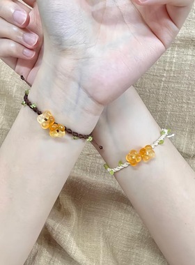 月桂花幸运手绳编织手链小众简约