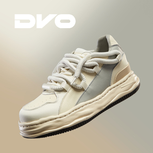 DVO7公分隐形内增高面包鞋 男 女2025秋冬国潮情侣拼色厚底休闲板鞋