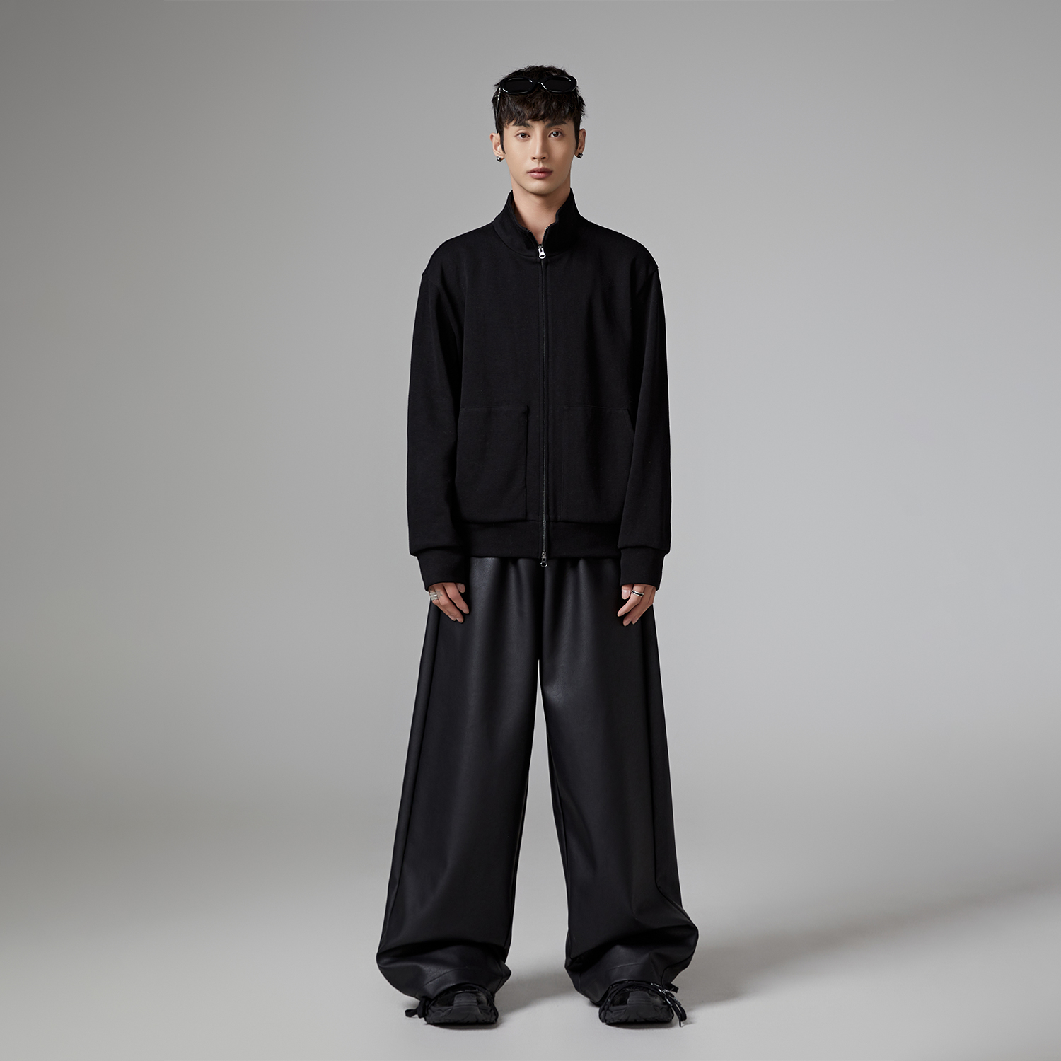 巨百搭版型好原创设计立领针织衫