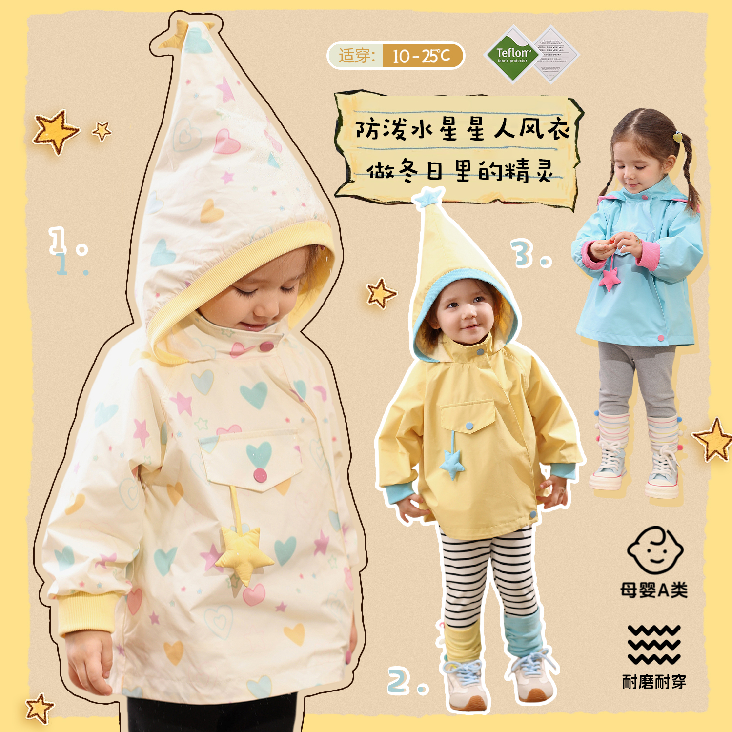 NORNOR童装女婴风衣外套