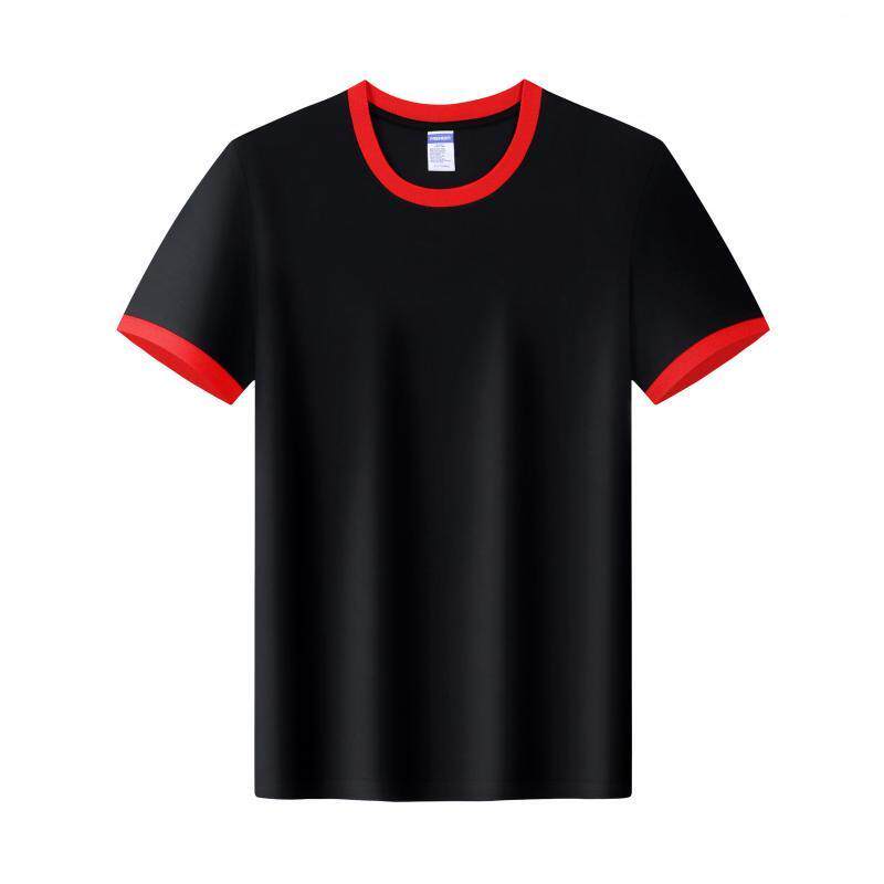 纯棉餐饮制服定制火锅烧烤饭店饭厅服务员夏季短袖T恤拼色套装