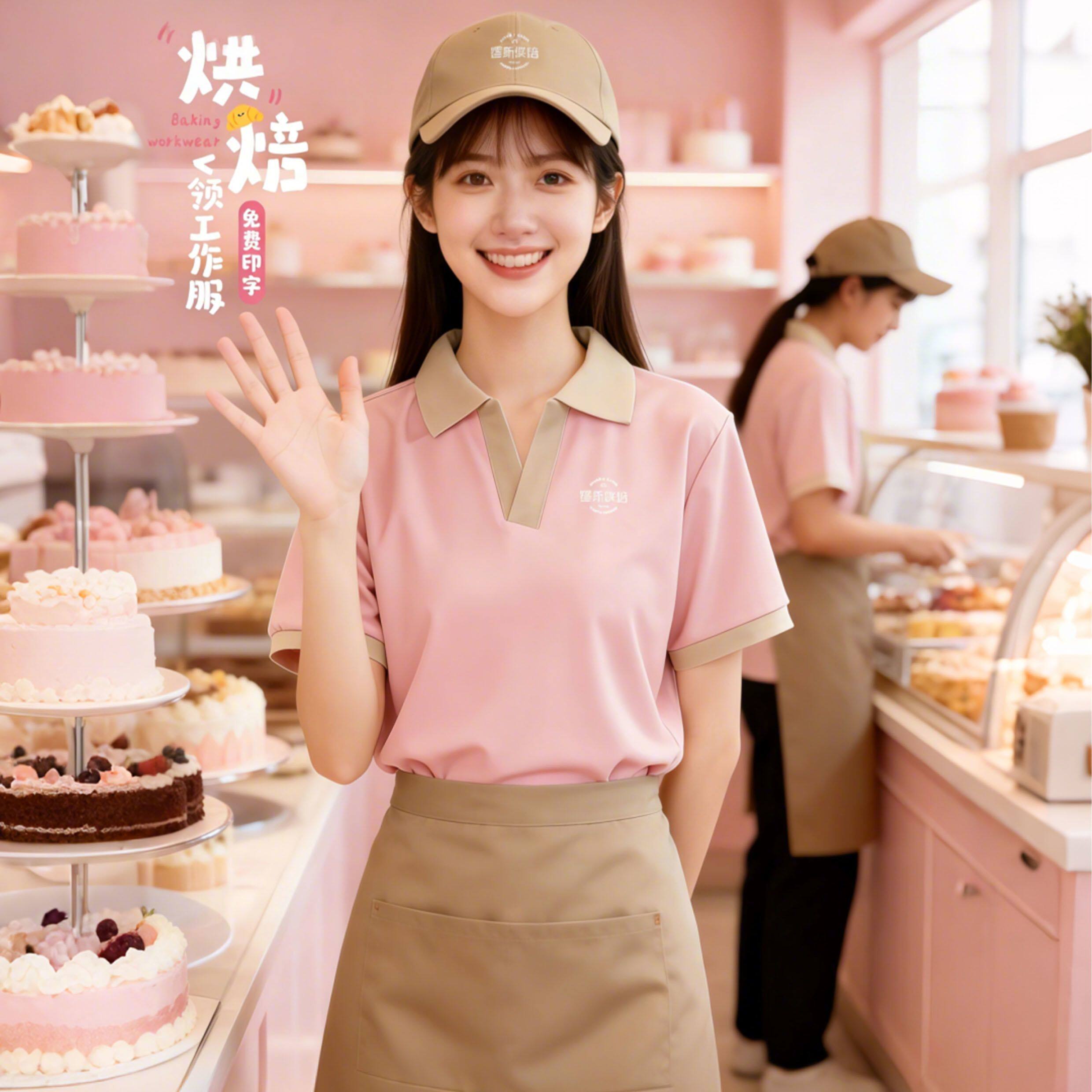 餐饮店员工作服短袖定制