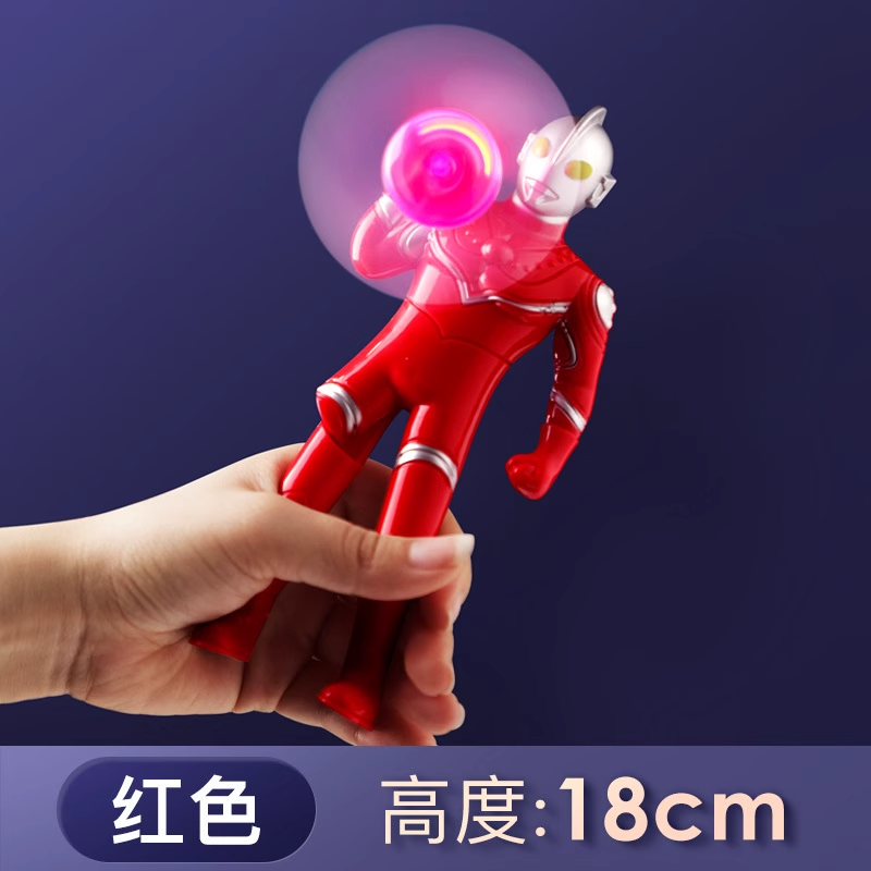 누르고 회전 울트라맨 휴대용 빛나는 작은 팬 슈퍼맨 새로운 장난감 TIGA 재미있는 어린이 선물