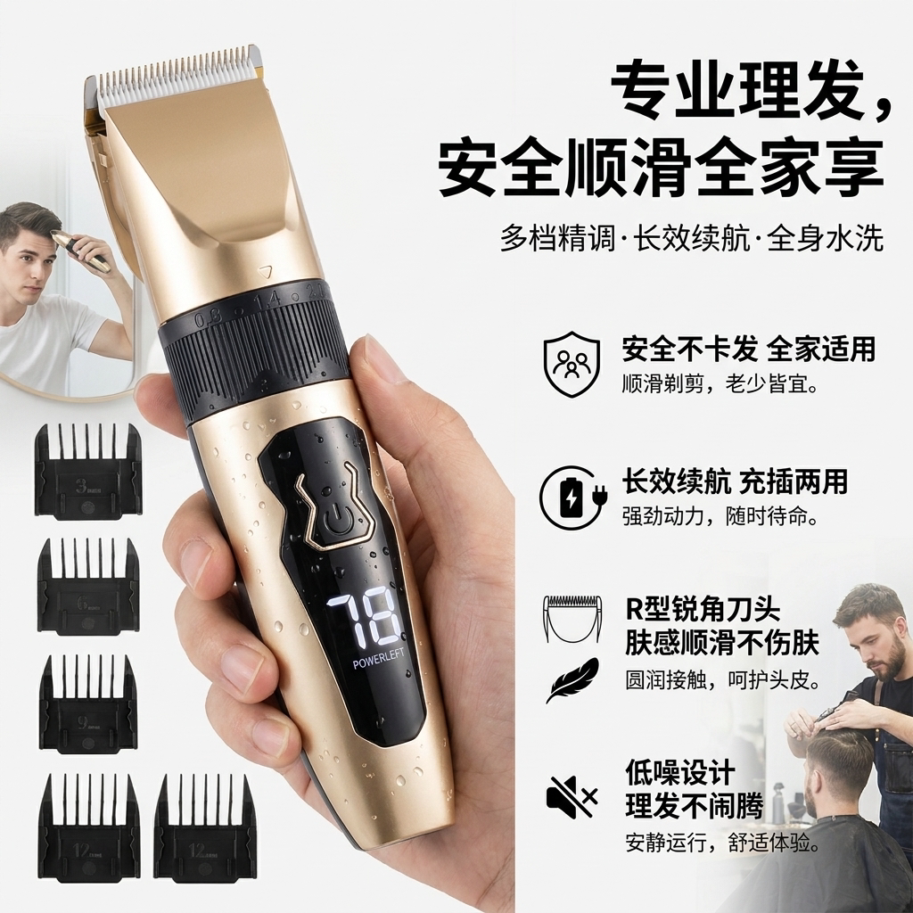 理发器剃头刀电推子充电式家用电动剃毛专业男士理发廊神器自己剪