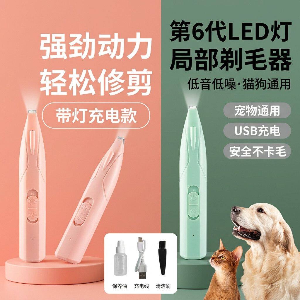 猫咪剃脚毛器静音迷你电推剪宠物狗狗修剪脚底毛爪子毛专用修毛器