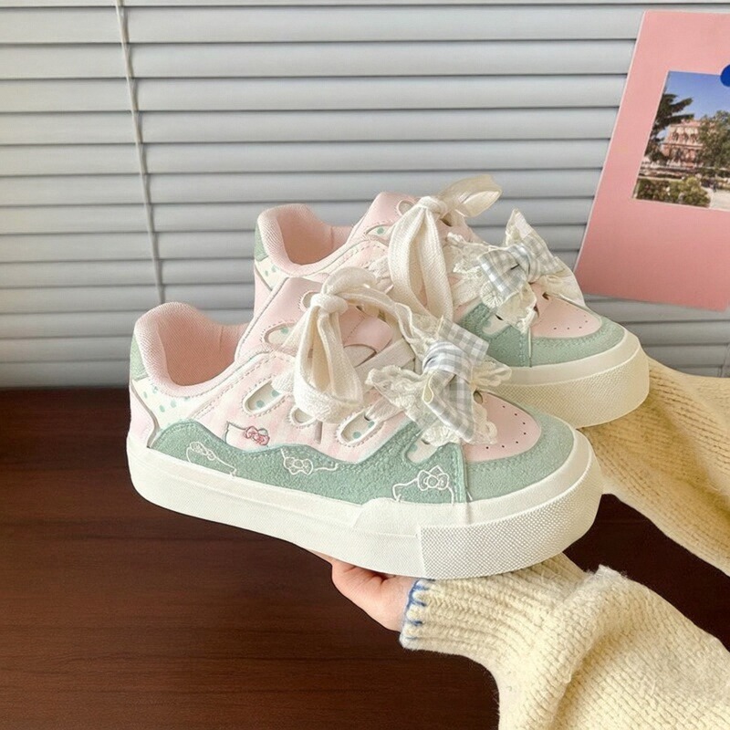 多巴胺2025新款蝴蝶结休闲板鞋