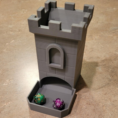 城堡骰子塔Castle Dice Tower色子塔配件投盘跑团dnd工具筛子塔