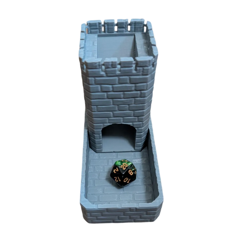 便携城堡骰子塔Castle Dice Tower色子塔配件投盘子dnd工具筛子塔