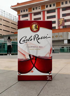 美国加州红酒加州乐事红葡萄酒盒装红酒袋装双杯红酒carlo rossi