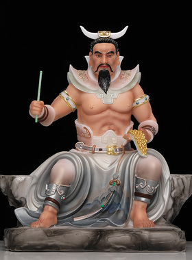 速发汉白像姜农大神玉神石年炎皇之地皇药祖神像五谷摆件