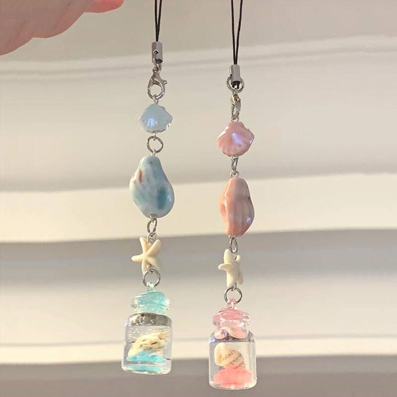 速发海洋漂流瓶许愿瓶手机壳挂件扣相机挂饰百搭简约可爱闺蜜