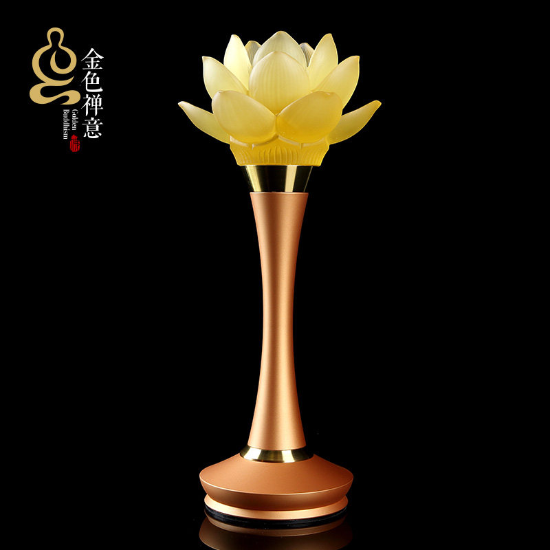 速发莲灯供佛灯琉璃供花灯纯铜灯佛明灯长供灯供灯佛灯荷花灯