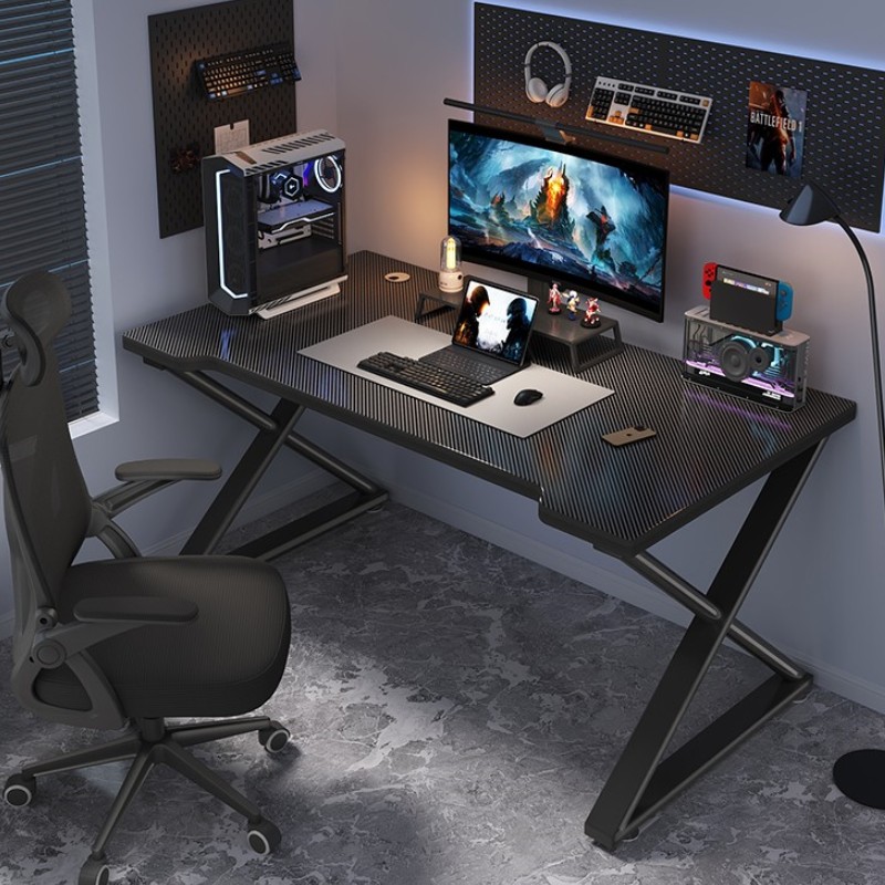速发电脑桌台家电工桌椅式用竞作台办公桌卧室书桌碳纤维简易桌子