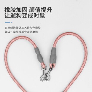 速发一绳二狗拖双带狗链狗项圈狗脖圈牵引头牵引