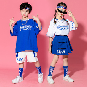 速发六演儿童啦啦队演出服会士舞潮酷小学生运动爵表一服街舞男童