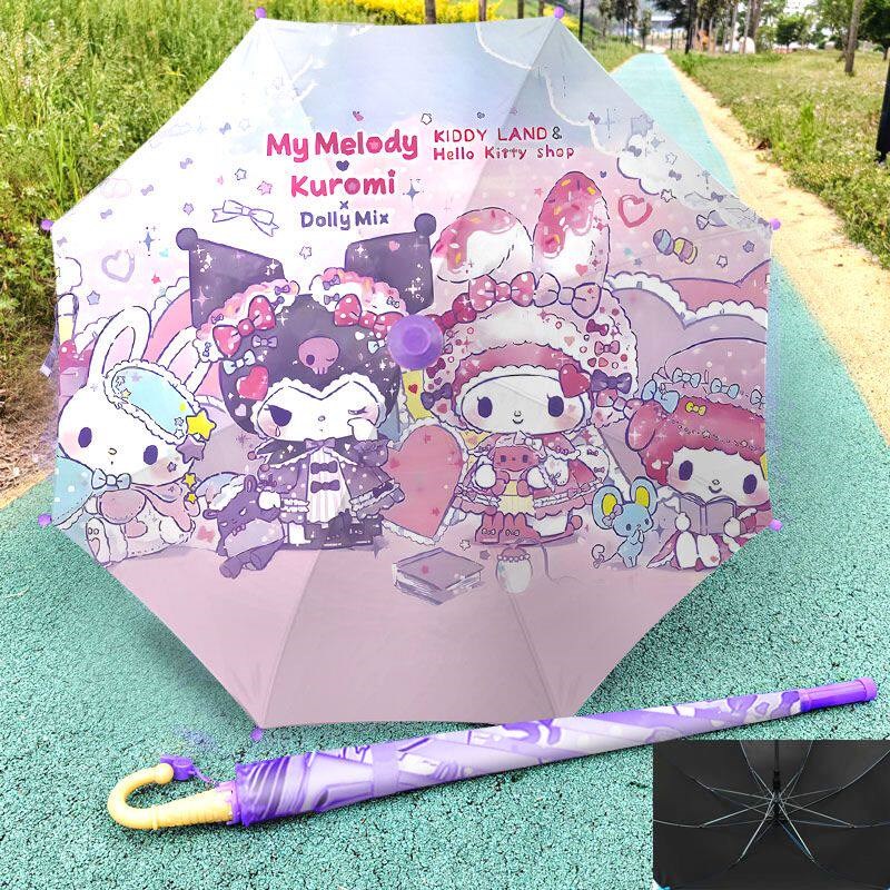 速发鸥儿童雨伞幼儿园小学生长柄可爱耐用防水套晴雨黑胶伞