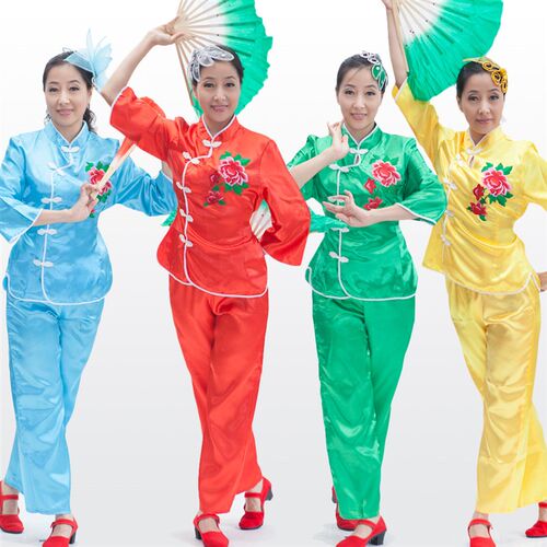 速发秧歌服202扇款东北年子舞腰鼓舞广场舞中老新舞蹈服演出服套
