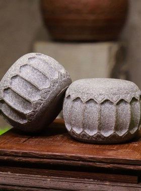 速发石中式复古怀旧风格青沙面桌新茶桌盖置流水摆件