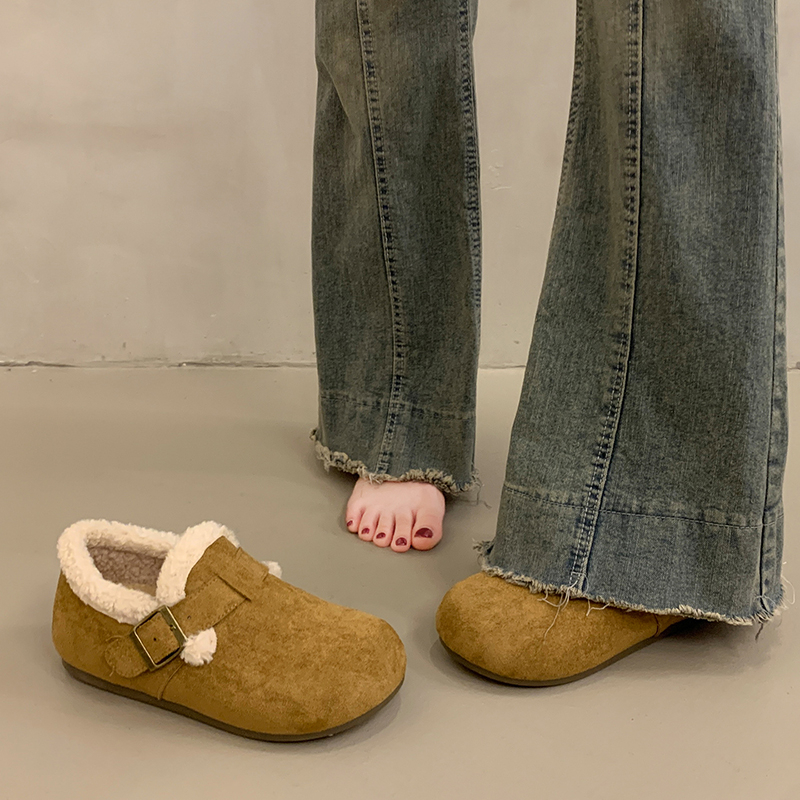 加绒保暖勃肯鞋女外穿