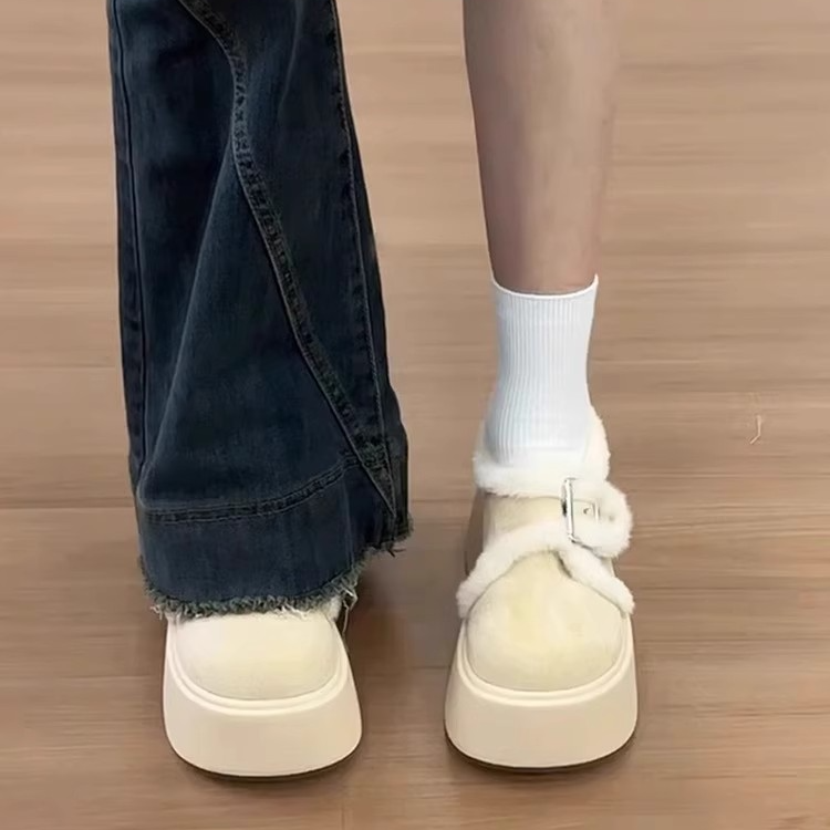 小个子厚底增高勃肯棉鞋