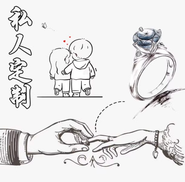 私人定制来图估价项链吊坠银饰镶嵌加工饰品戒指情侣手链毕设批量高性价比高么？