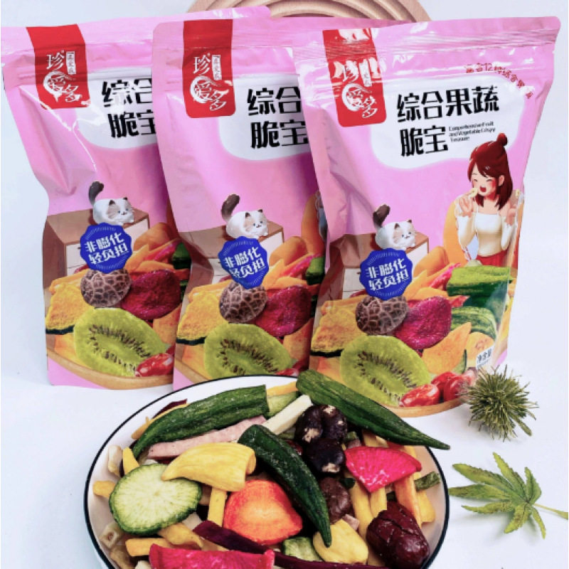 综合果蔬脆什锦脆片混合果蔬干脱水水果蔬菜干小孩零食批发果蔬脆