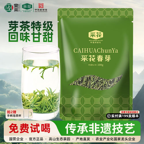 采花毛尖春芽100g袋五峰栗香绿茶