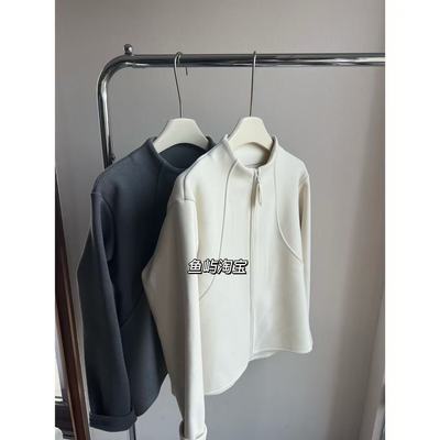 升级版立领双面绒小蛮腰拉链衫