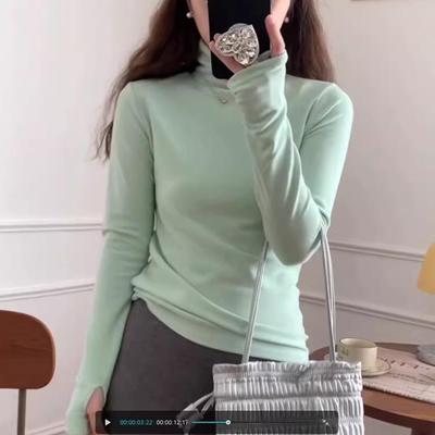 秋冬新款时尚内搭长袖针织上衣